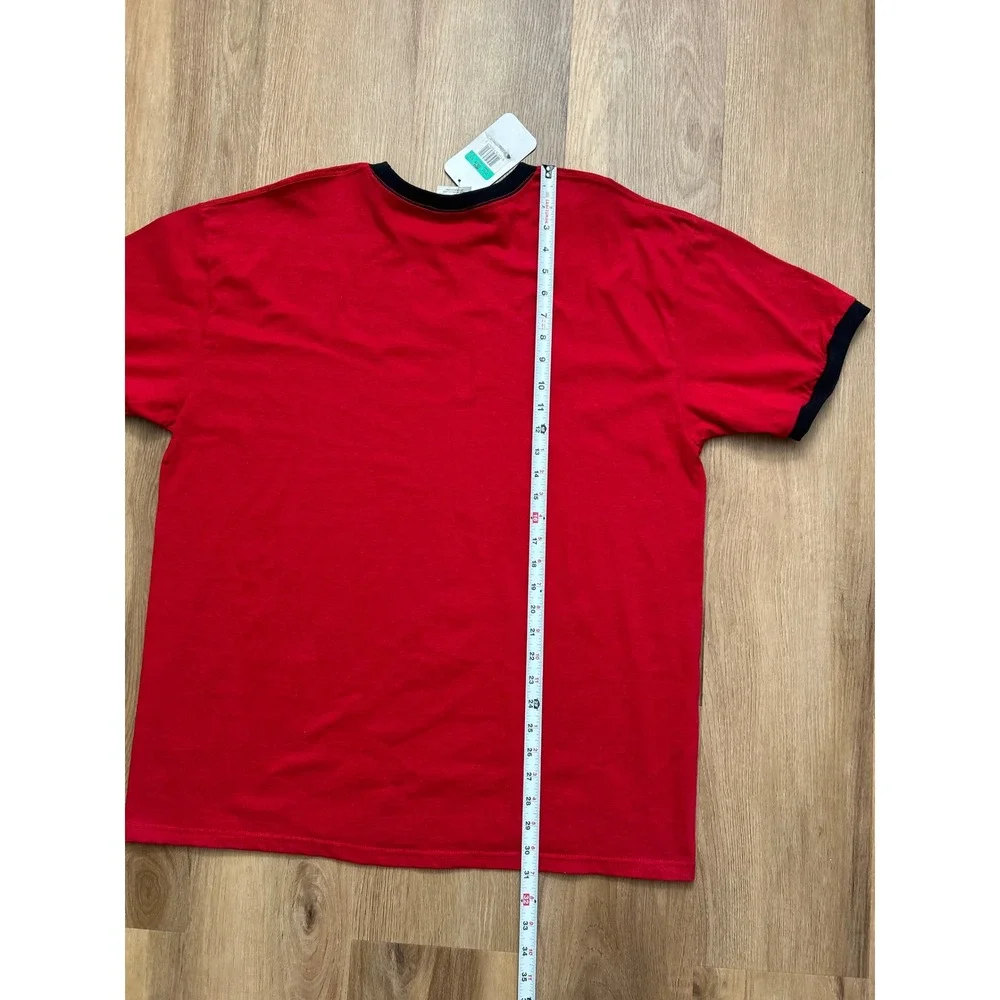Deadstock VTG y2k Nike red t‎ shirt XL center check swoosh 3D bubble logo NWT